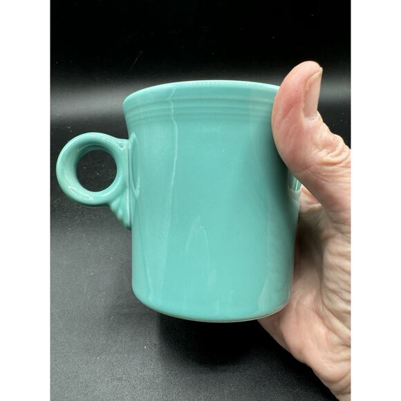 Fiestaware Fiesta HLC Ring Handle Cup Mug Turquoise Homer Laughlin USA -S1L - Picture 5 of 8